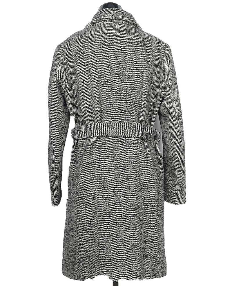 Women wool coat 01V632W herringbone