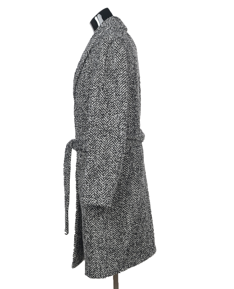 Women wool coat 632W herringbone