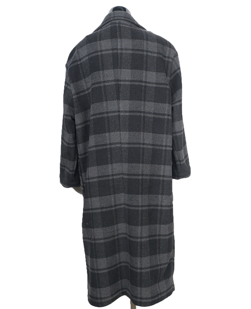 Women wool coat plaid 02V636W