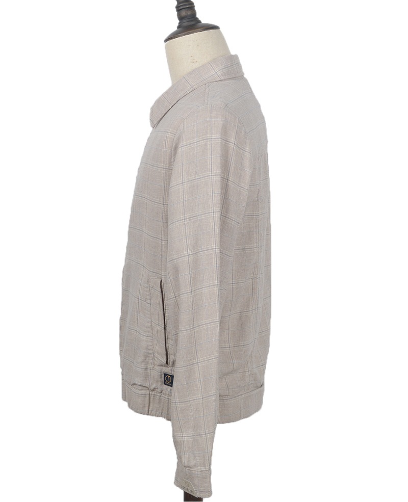 150010 MENS JACKET LINEN CHECK