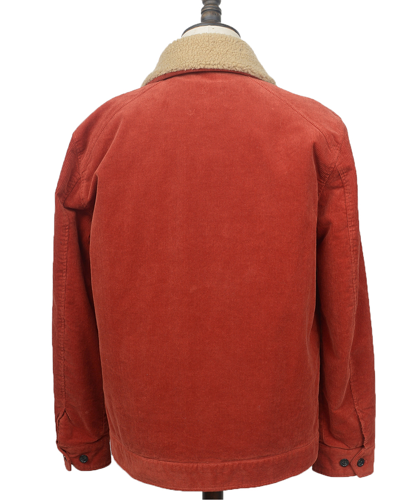 Men jacket corduroy with sherpa collar