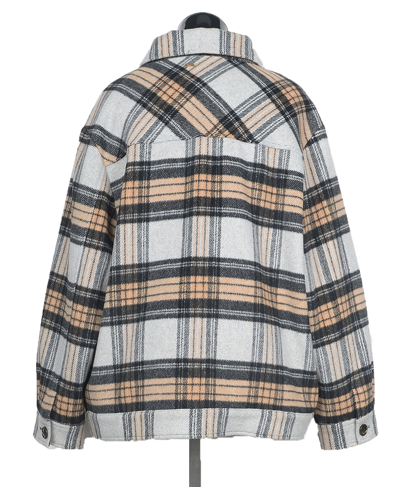 Women jacket woolen plaid