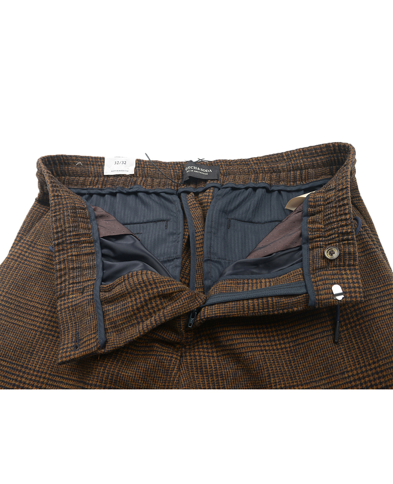 Mens pants wollen plaid pied de poule