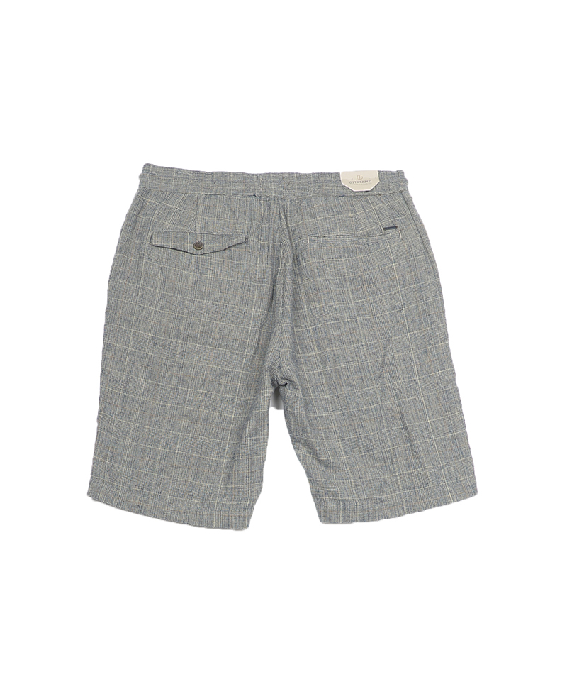 Mens short check on linen