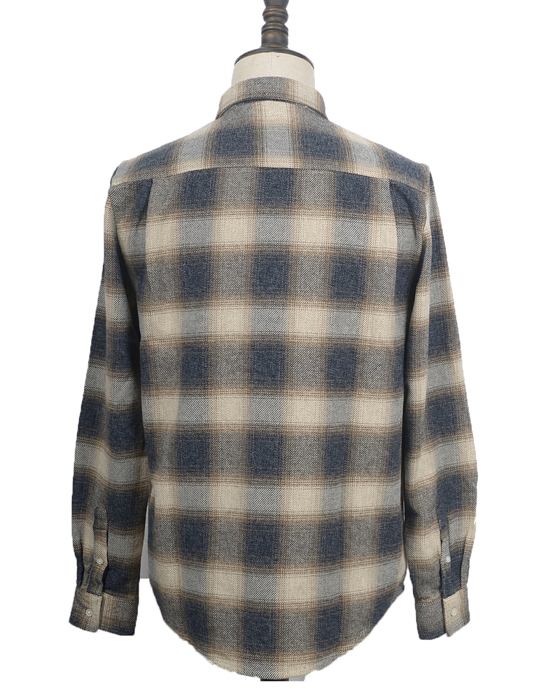 AC3W824 MENS SHIRTS NATURAL PLAID