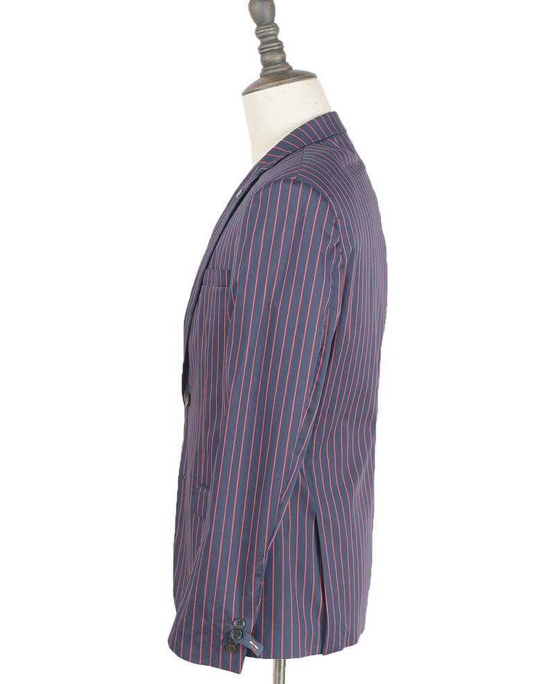 152095 mens blazer red navy stripe