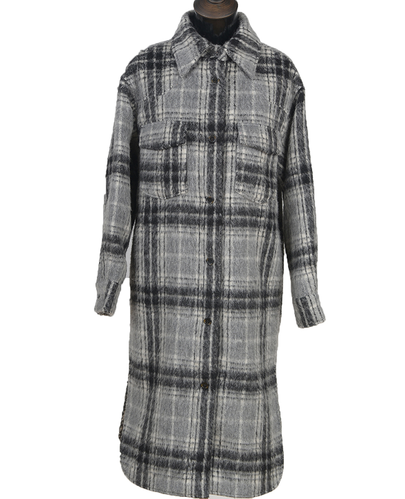 636W Angela ladies coat plaid