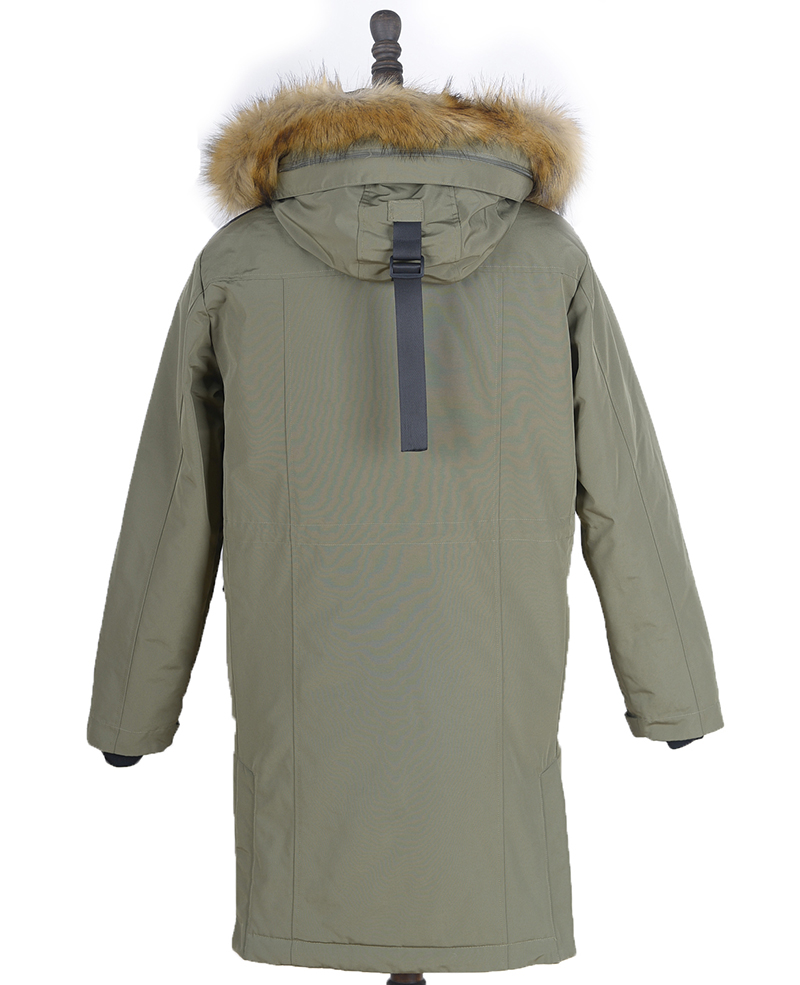 Patrick mens quilted coat( long parka) khaki